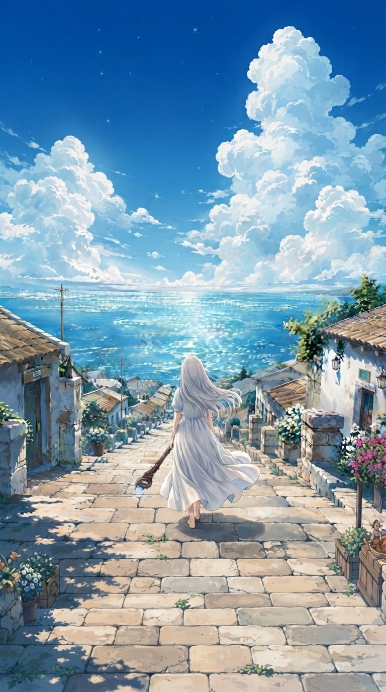『魔法を忘れた白き魔女』主題歌:海風を聴きながら artwork