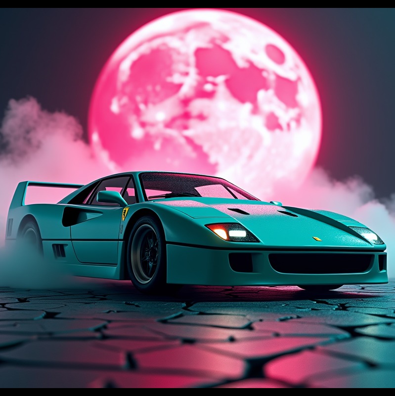 Ferrari F40 artwork