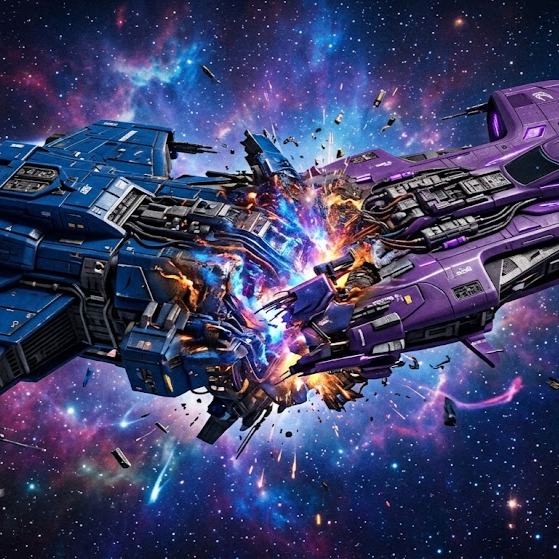 Blue and Purple Fused artwork