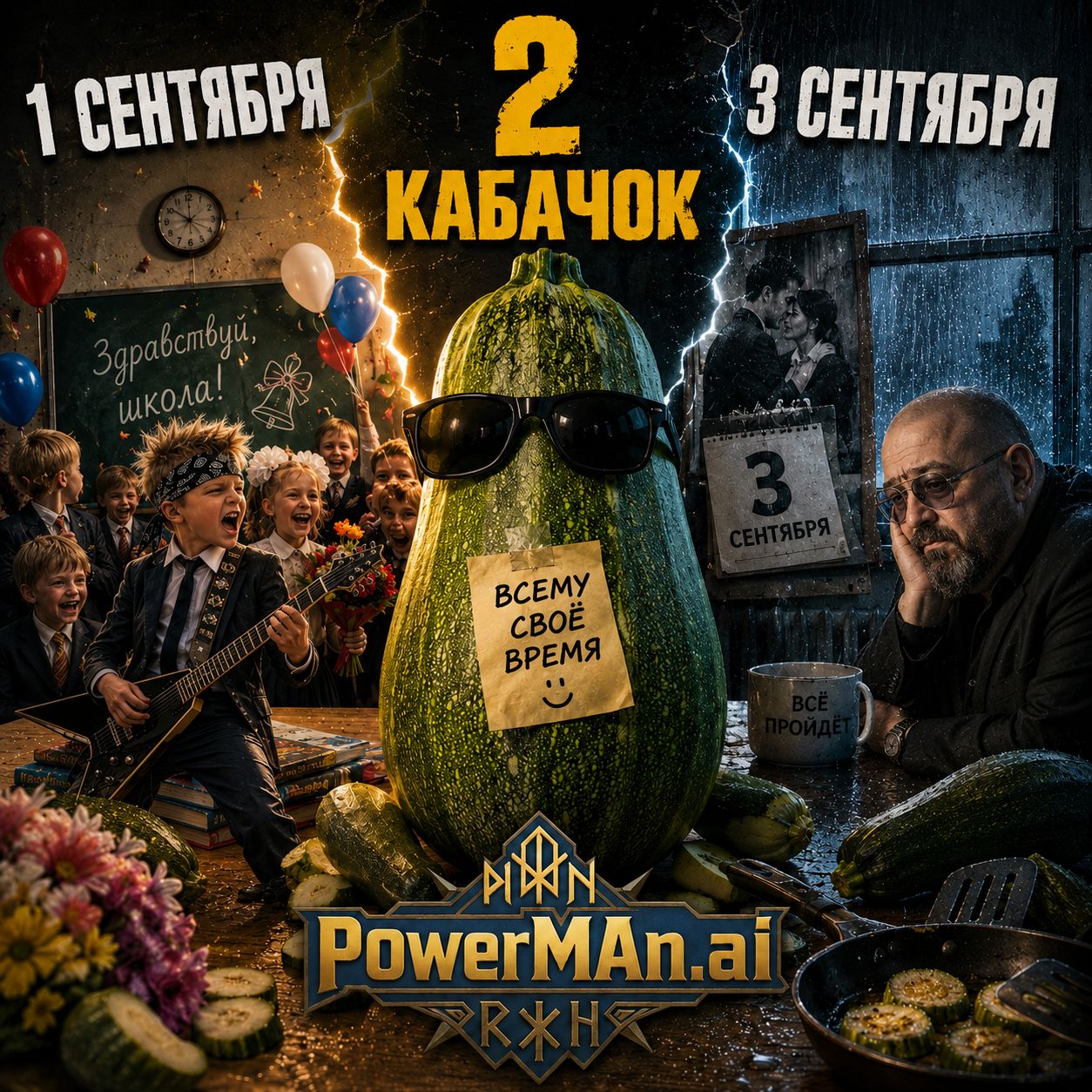 1 сентября. 2 кабачок. 3 сентября artwork