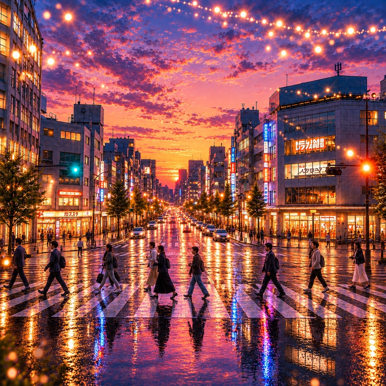 夕映えの交差点 // Amber Skyline : Weekend Reverie #おされさんめ artwork