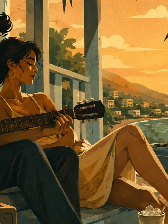 Sunlit Spin. English Bossa Nova + artwork