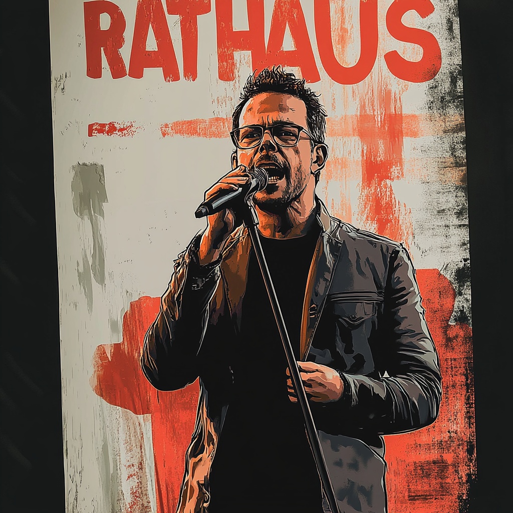 Ich sitz auf’m Rathaus artwork