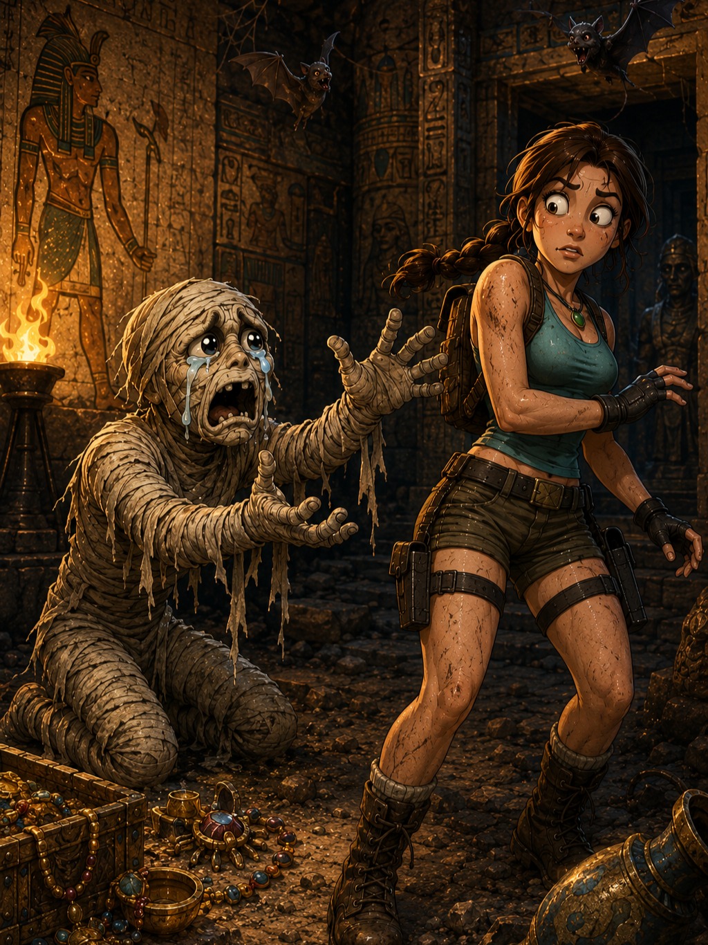 Mummy's Appeal to Tomb Raider artwork
