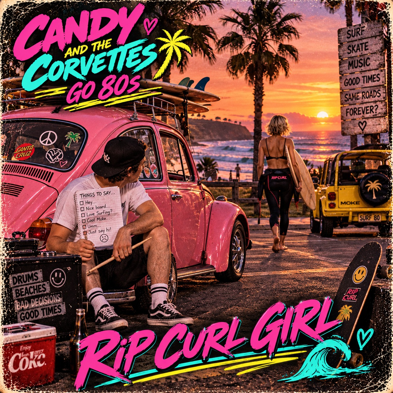 Jamie's Song (Rip Curl Girl) 80s remix artwork
