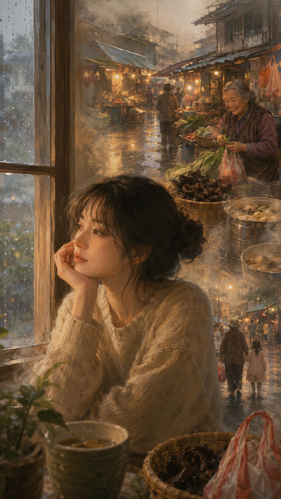 雨後的市場 artwork