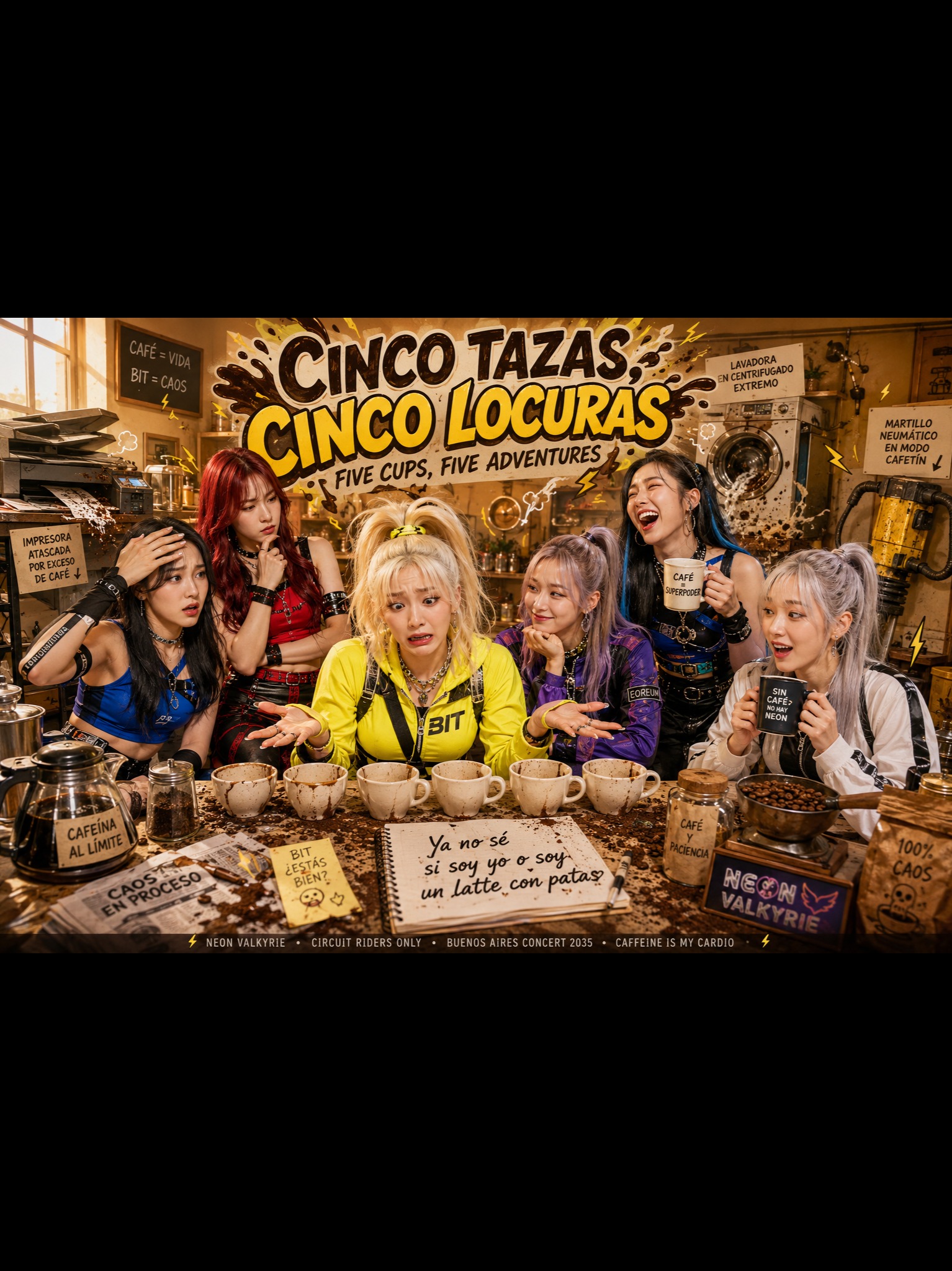 Cinco Tazas, Cinco Locuras artwork