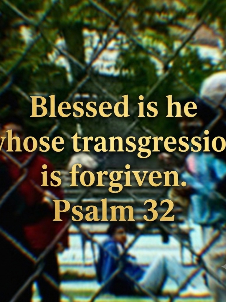 Blessed is he whose transgression is forgiven. Psalm 32 artwork