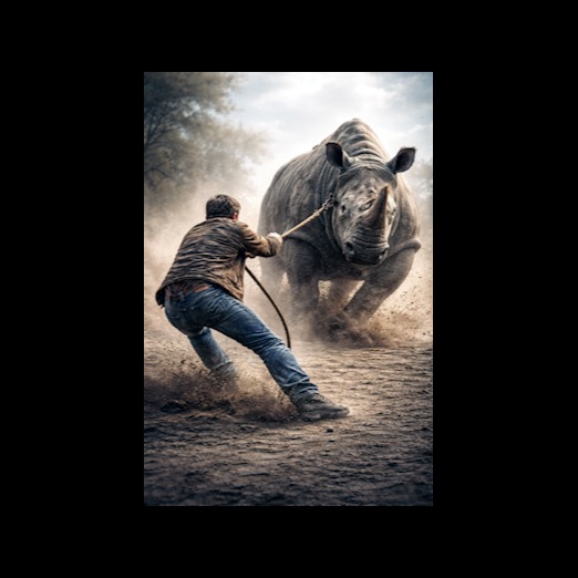 Don’t Walk the Rhino artwork