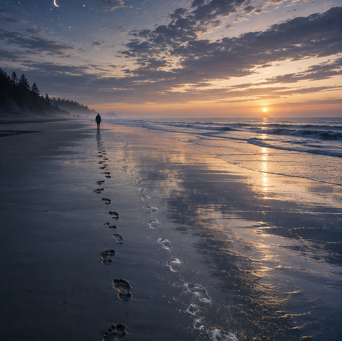 footsteps (longfellow) artwork