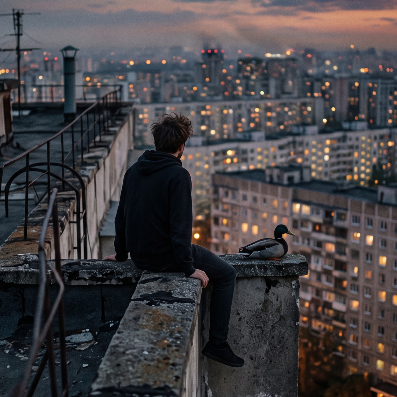 Утки на крыше artwork