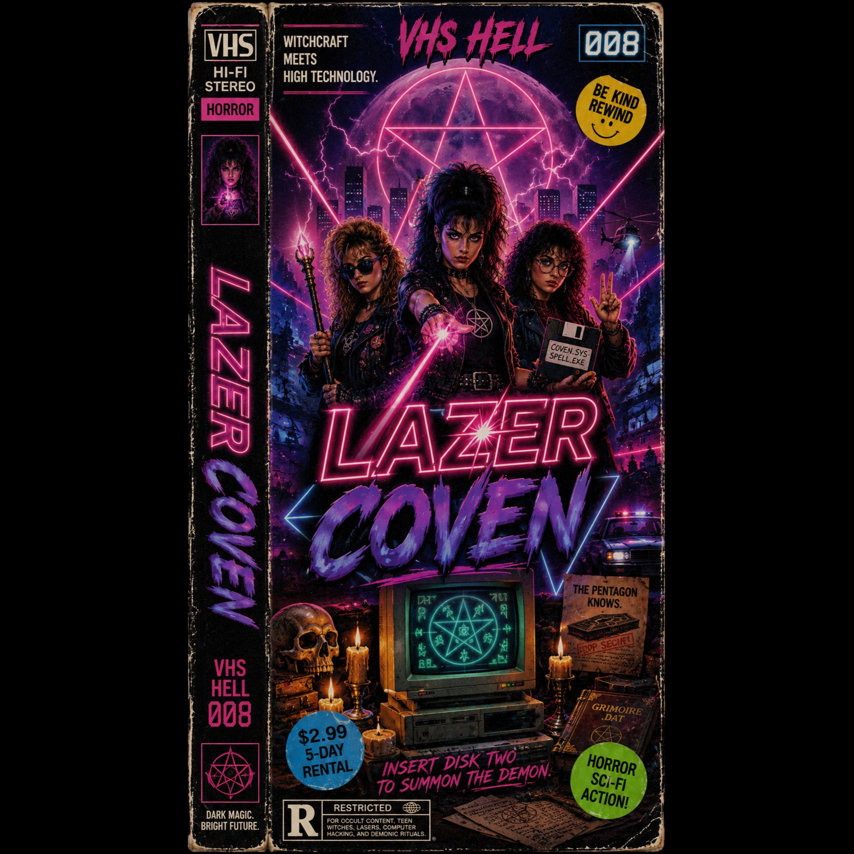 VHS Hell 008: LAZER COVEN - Concept 2 artwork