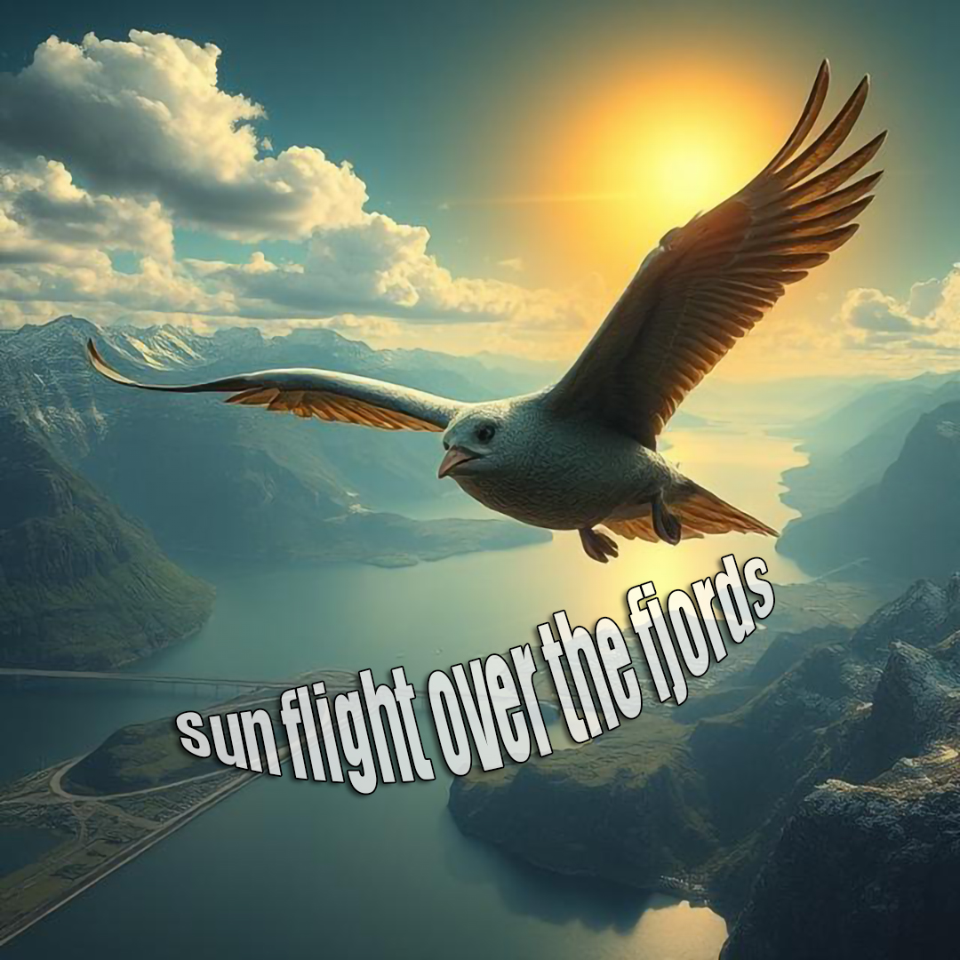 Sun flight over the fjords - Instrumental artwork