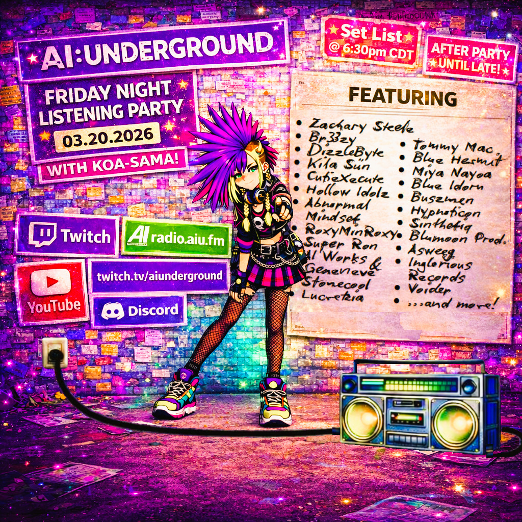 Image for AI Underground Listening Party - With Koa-sama - 03.20.2026