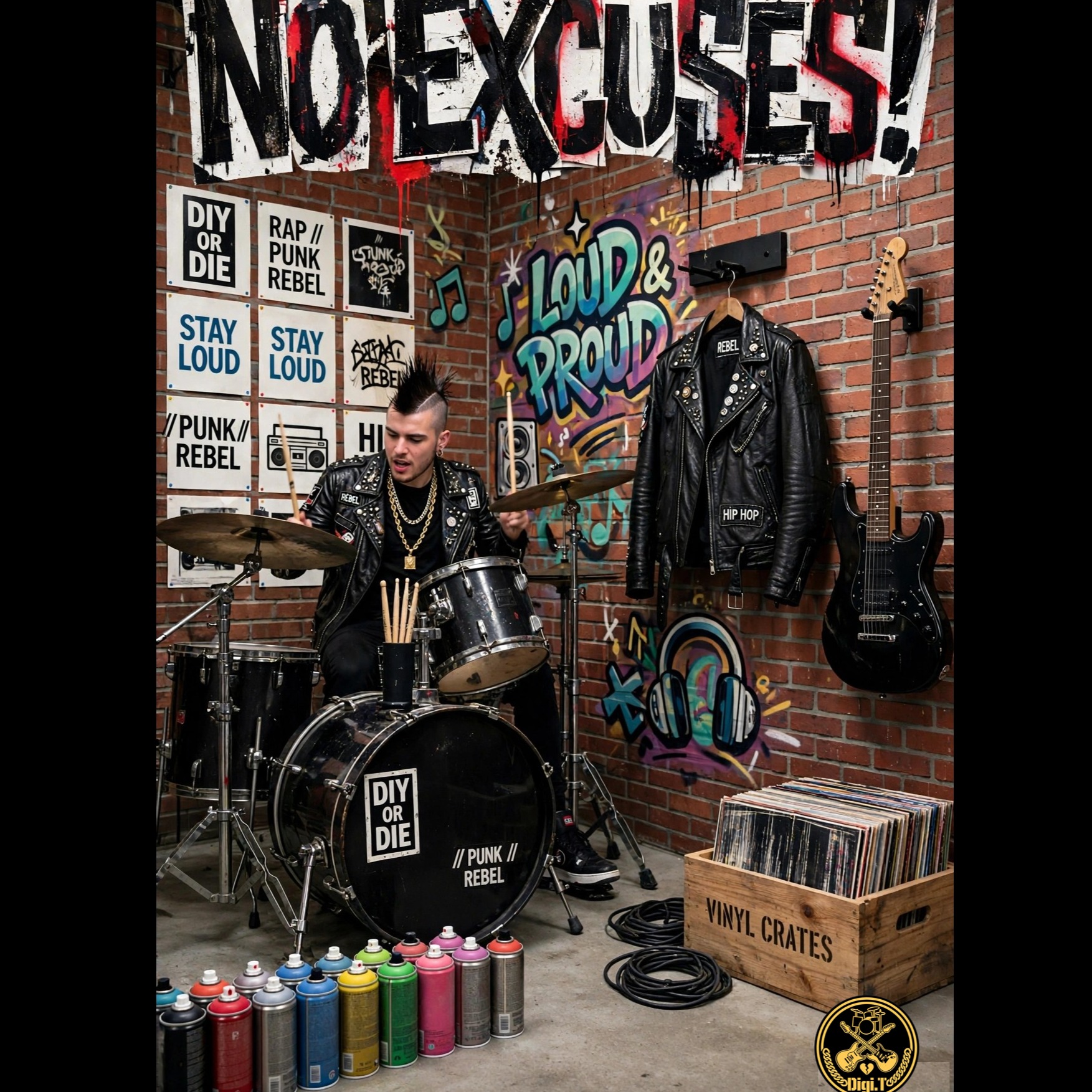 "NO EXCUSES!" artwork