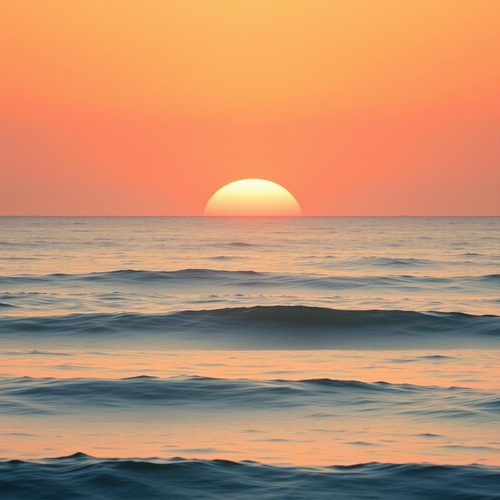 Sunset wave artwork