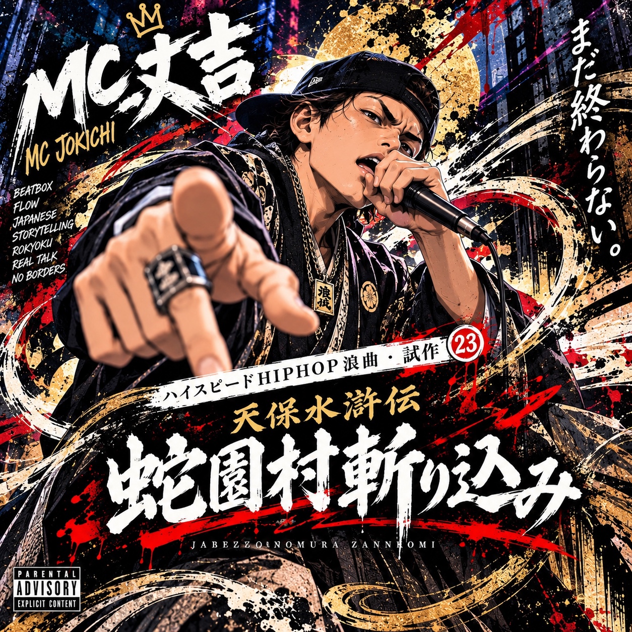 ハイスピードHIPHOP浪曲・試作㉓『天保水滸伝 蛇園村斬り込み』 artwork