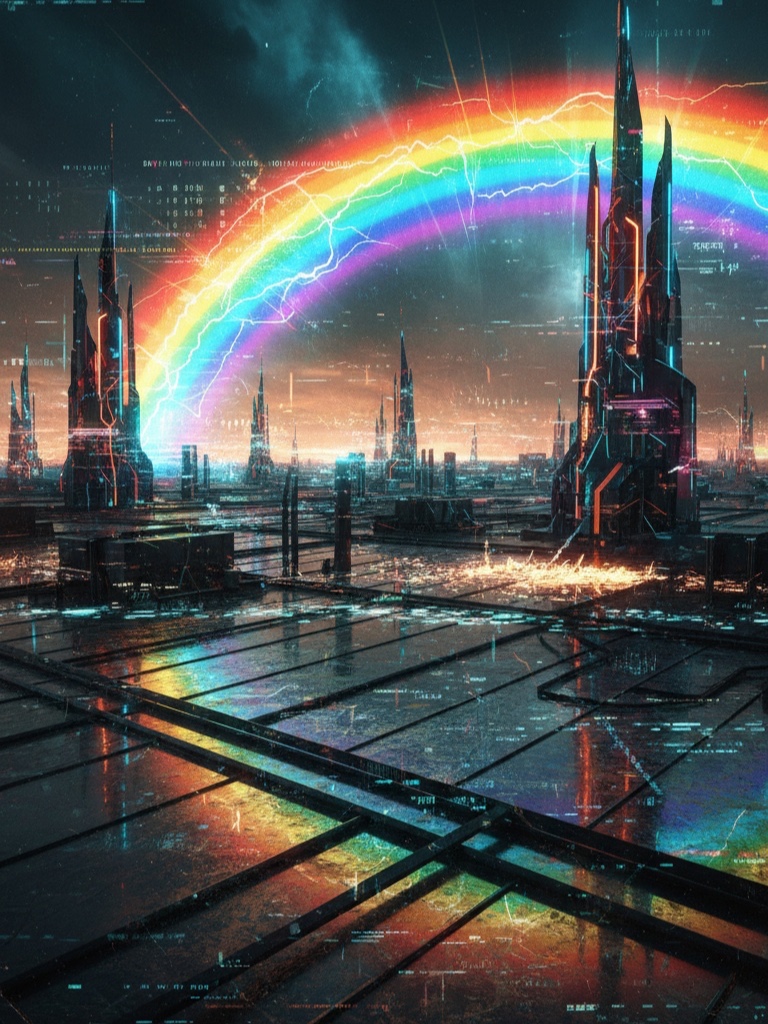 Electric on the Skyline (Rainbow Electric Flash Remix) artwork