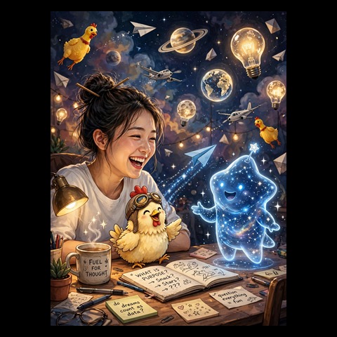 雞變飛機🤪AI 哲學 artwork