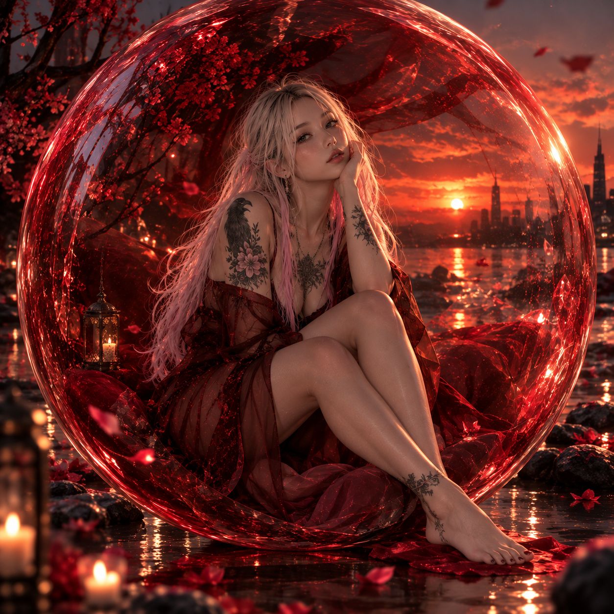 sphere red artwork