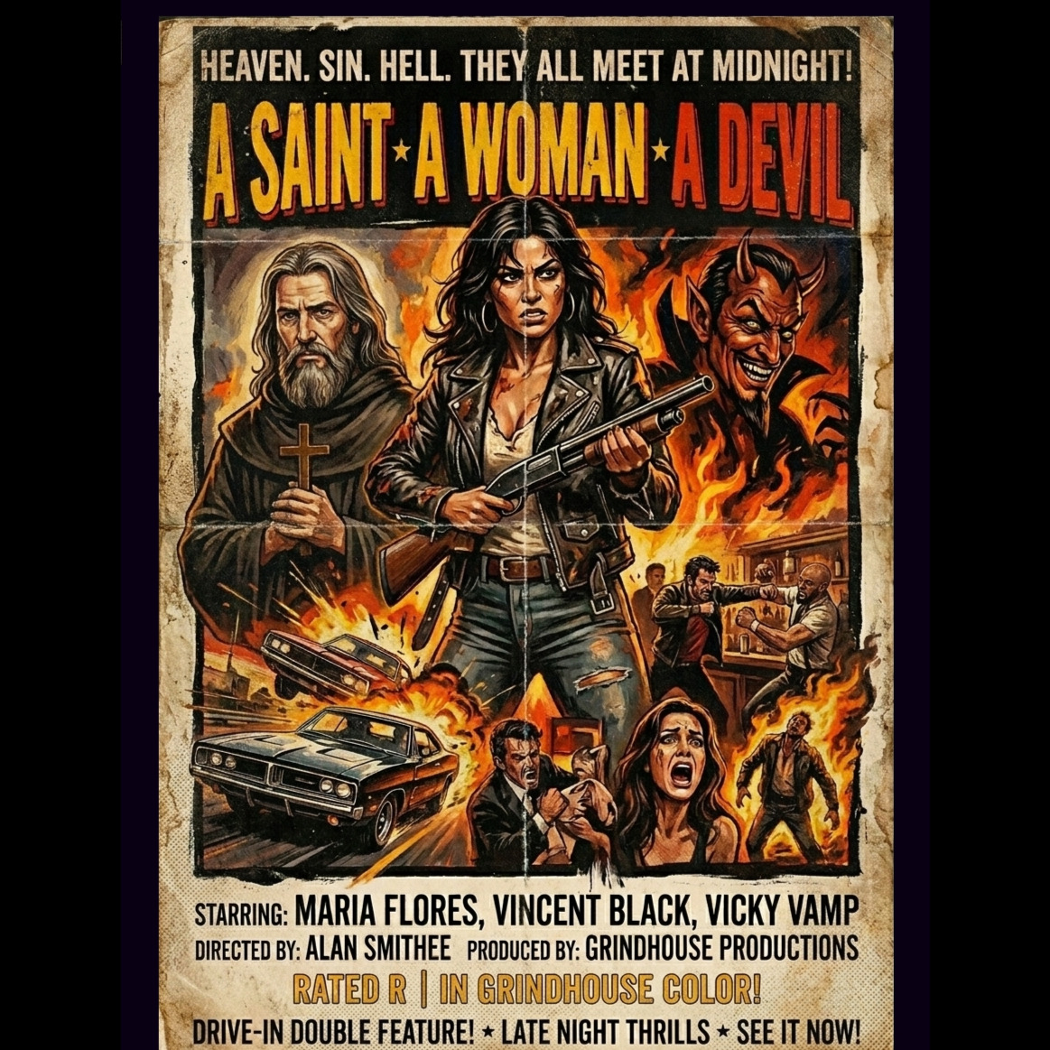 A Saint A Woman A Devil artwork