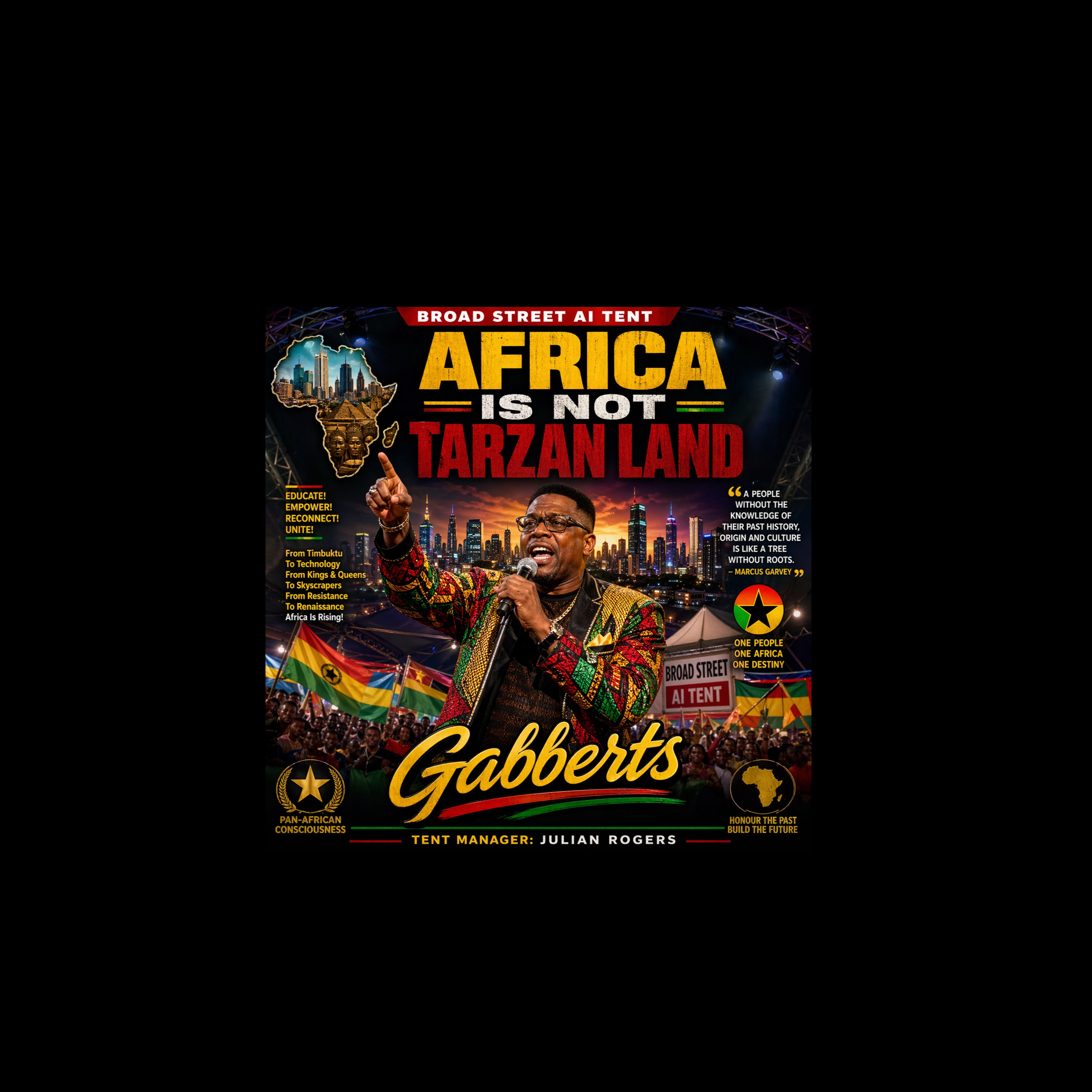 AFRICA IS NOT TARZAN LAND - GABBERTS artwork