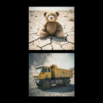 Teddy Bear And Yellow Dump Truck V2