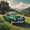 Green Old Mercedes