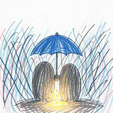 Two Shadows in the Rain · artwork