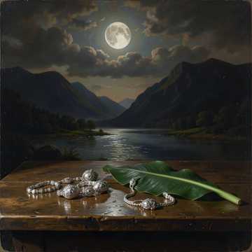 Silver Ornaments and the Ganges Moon · artwork
