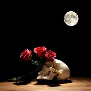 Moonlight on Dark Roses