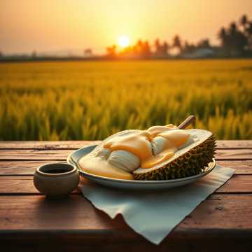 Ketan Duren Saus Kinca