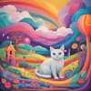 Кошка на полу