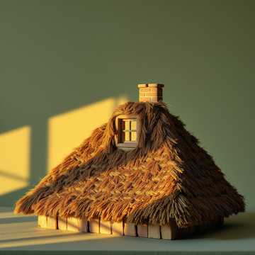 A házunk tetején zsúpfedél van