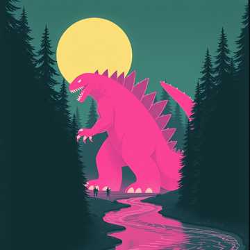 Godzilla Rosa Entre Los Pinos