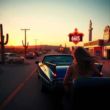 Hellblauer Cadillac Sunrise