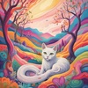 Кошка на полу
