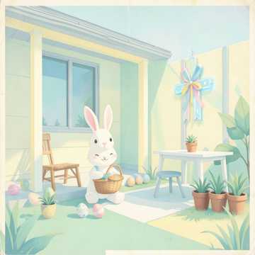 Caça Aos Ovos Com o Coelhinho