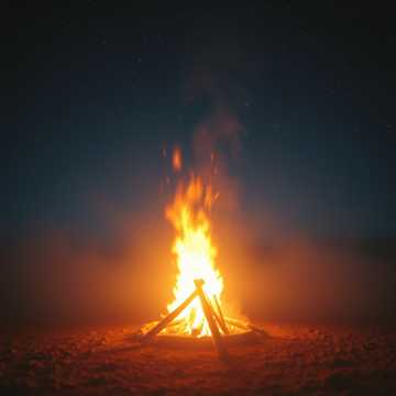 Lonely Sunset on the Bonfire Night