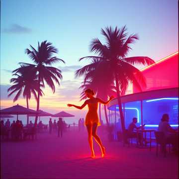 Pfirsich im Sonnenuntergang