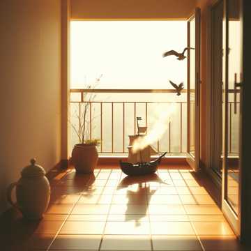 午后阳台的小世界