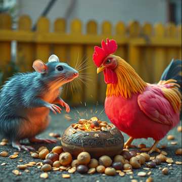 Rato Atômico vs Frango Lino