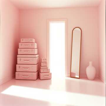 Pink Suitcases