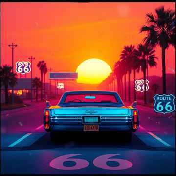Hellblauer Cadillac Sunrise (Dancehall)