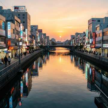 淀川夕陽