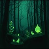 Haunting in the Woods at Night
