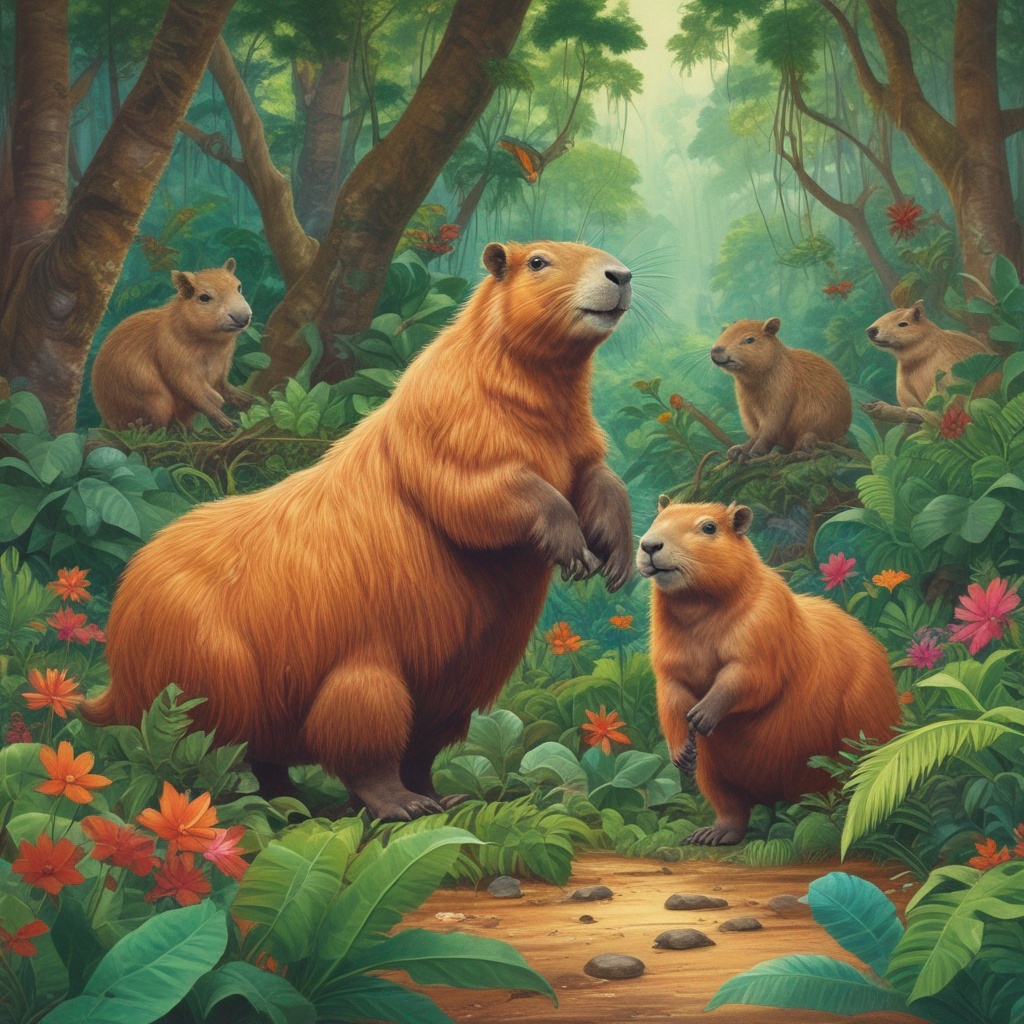 Happy Capibaras -  ʕ •ɷ• ʔฅ ฅʕ •⩊• ʔ 4