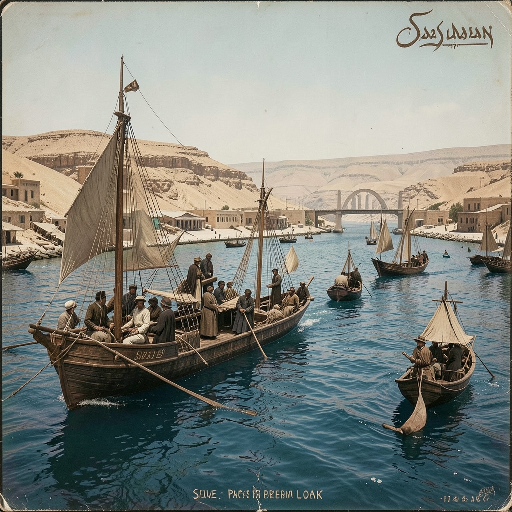 Passport Check in Suez Canal artwork