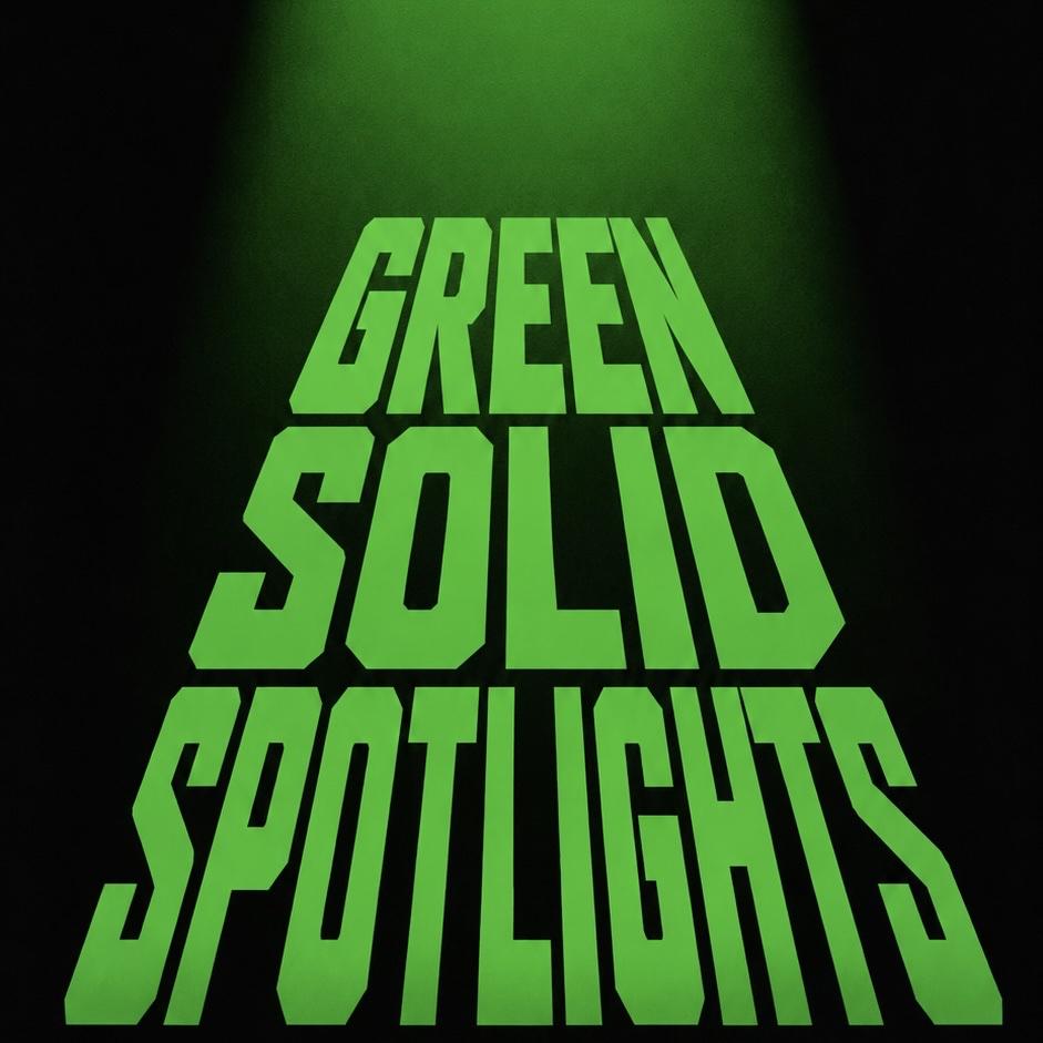 green solid spotlights EP 1