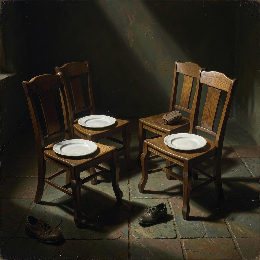 Four Chairs, Three Plates artwork